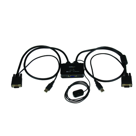 STARTECH.COM Two Port Cable KVM with VGA, USB and Remote Switch Button SV211USB